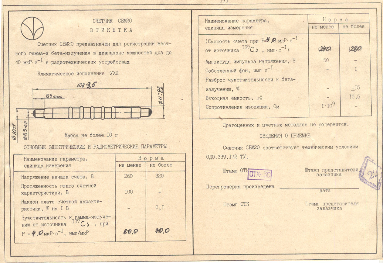 Copy of SBM 20 datasheet